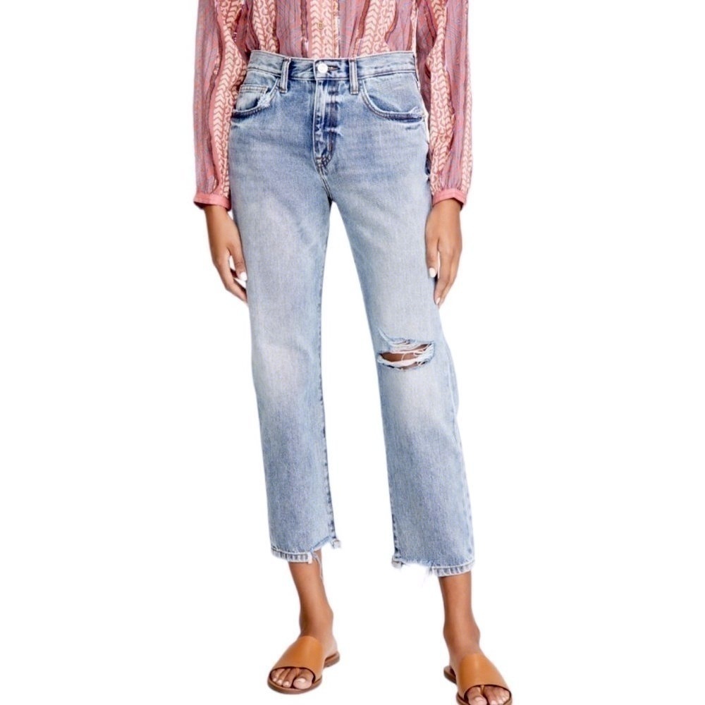 CURRENT/ELLIOTT Original Ankle Boyfriend Jeans Blue Womens 26